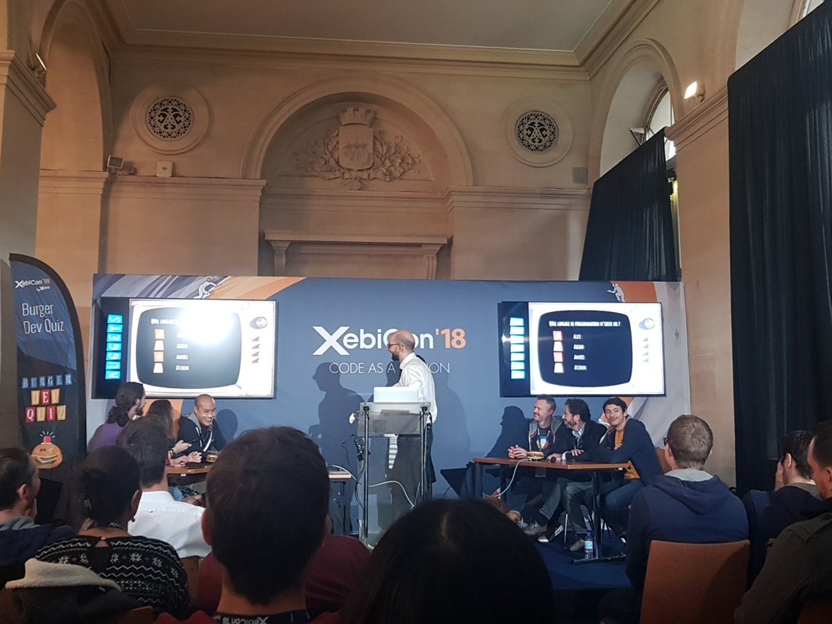 soufel11's tweet photo. Burger Quiz revisité façon Xebia. @xebiconfr #Xebicon @BurgerQuizOff https://t.co/oyrJ1OJ8Fy