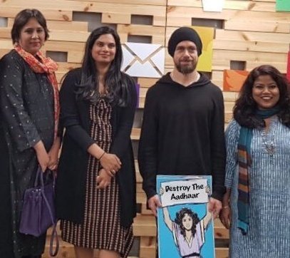 13footwall's tweet photo. Another shocking endorsement by @jack

Fellow Aadhaar supporters, I urge you to quit Twitter immediately in protest. https://t.co/KXTvFggLOv