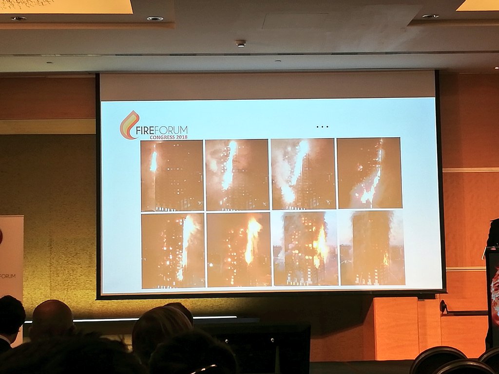 koenmaertens's tweet photo. @BZAntwerpen Tom Van Damme over brandveiligheid van gevels in België en analyse van #Grenfell #Grenfellfire #London #fireforumcongress2018 #Fireforum https://t.co/FrYPtigYBR