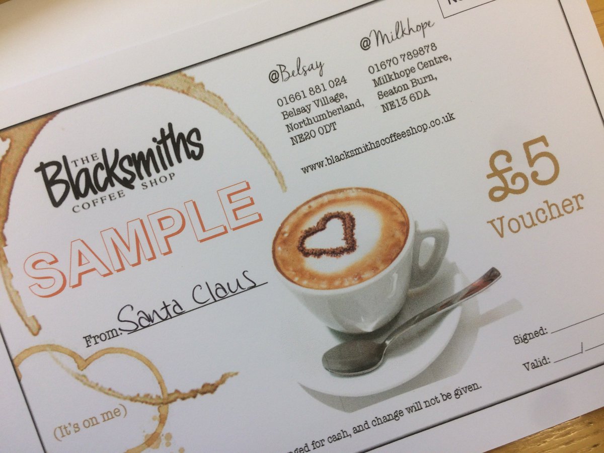 Stuck for a Christmas gift?  we have £5 and £10 gift vouchers available to buy from #Belsay and #Blagdon Coffee Shops.  #shoplocal <a href="/MilkhopeNE/">Milkhope</a> <a href="/blacksmithsbels/">Blacksmiths Belsay</a> 🍰☕️💌🛍️⛄️🦌🎅