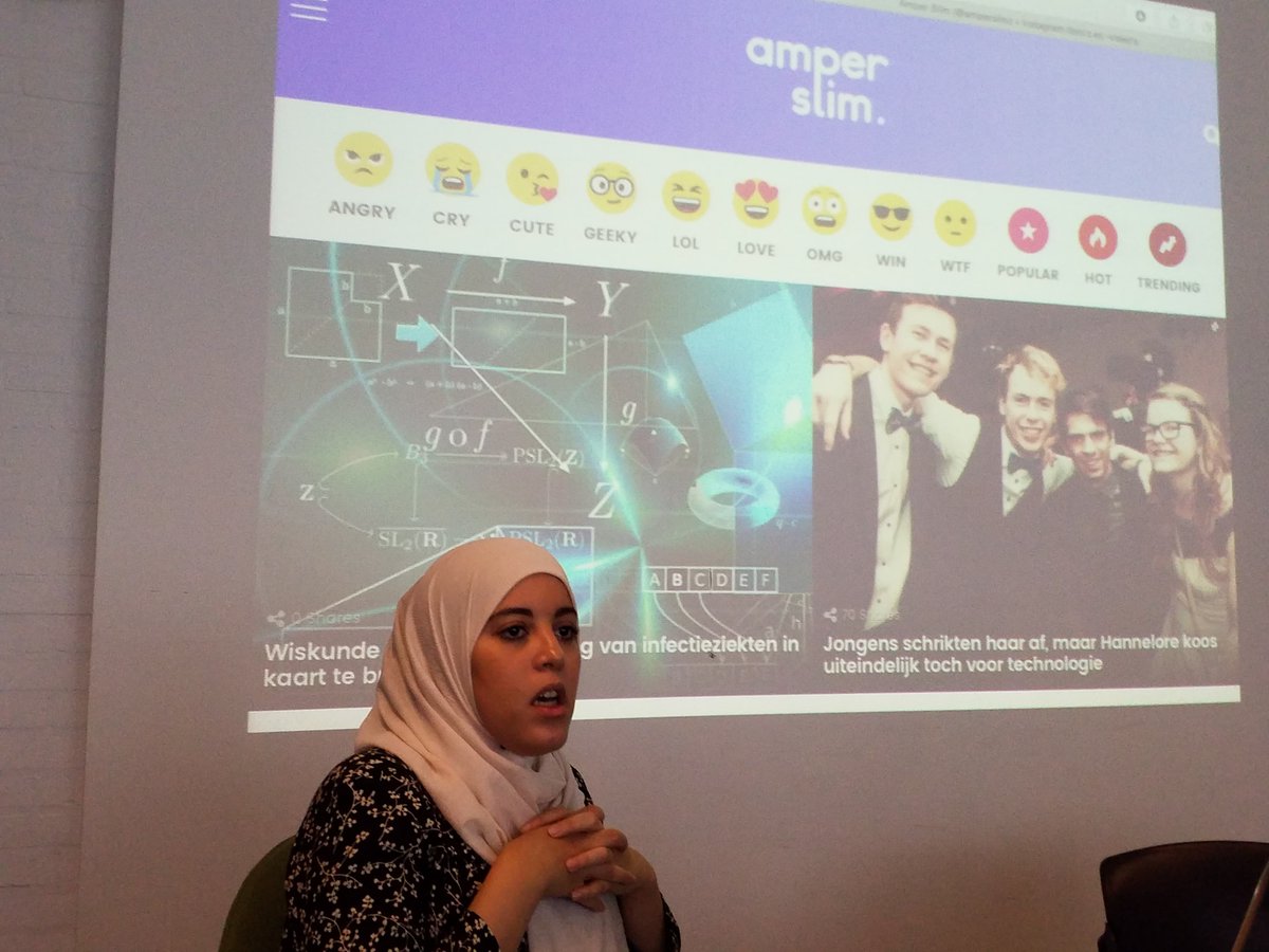 avdjeugd's tweet photo. Interesting talk by @HananChll about "STEMfluence/@AmperSlim" project around sciences &amp; communication of Flemish universities 📣 More info on the action to engage more kids (esp girls &amp; minorities) in STEM 👉 https://t.co/hv8KLr4onG #BelgianWomenInScience #STEM4kids #girlsinSTEM https://t.co/OPBGowZ1Jy