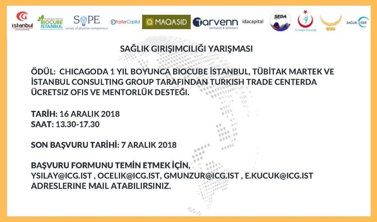 Sağlık Startup Şirketi için Chicago'da ücretsiz bir ofis ister misiniz? Ardından 16 Aralık'ta Dünya İslam Sağlığı BiyoGirişimcilik Yarışması'nda olağanüstü bir ödülle bize katılın! Başvuru formlarını talep etmekte çekinmeyin. <a href="/drysilay/">Yavuz SILAY MD, MBA</a> <a href="/ist_icg/">istanbulconsultinggroup</a>