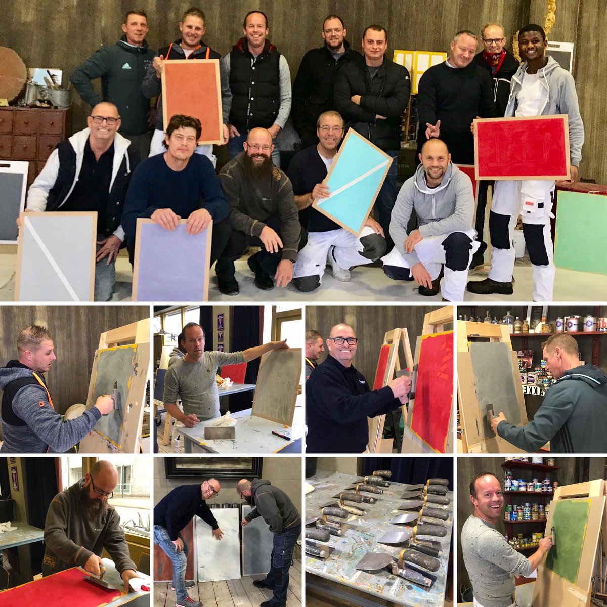 BranderNL's tweet image. Maandag (19/11) ontvingen wij klanten /medewerkers van SIG Stukadoors Specialist #Alkmaar en Stukadoorsbedrijf Muurtooi #Hoorn op de workshop Brander Stucco’s in ons Visitor Center #Amsterdam Wederom een geslaagde leerzame dag. Brander Facebook: facebook.com/brander.nl/  @EPeschar