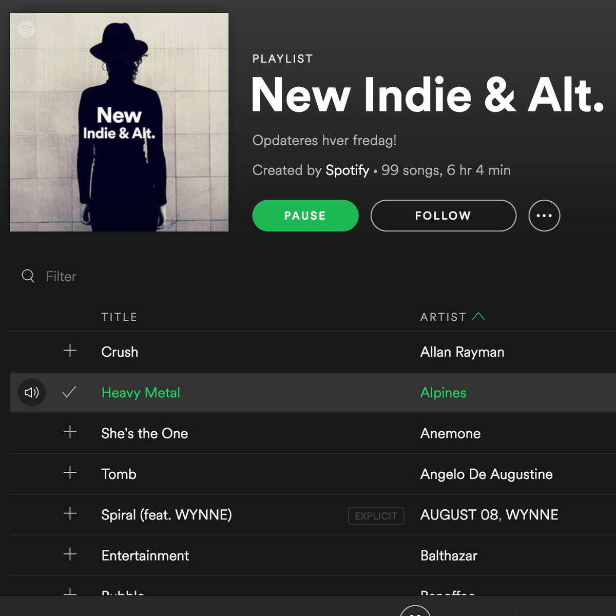 AlpinesMusic's tweet photo. Big thanks to @Spotify for including Heavy Metal in their New Indie and Alt playlist! Listen alongside other artists including king princess, Rhye, Liv Dawson, Orlando Weeks and more: https://t.co/XKOsfmIJjA 🌸🎶🌸 https://t.co/46pD6Igrda