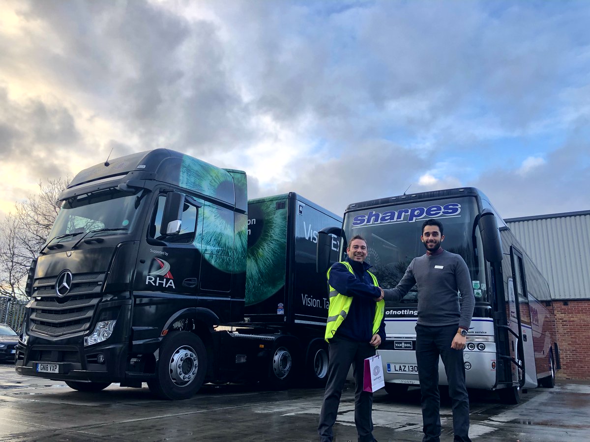 VisionExpress's tweet photo. The #VisionVan is out on the road for #RoadSafetyWeek, first stop, @SharpesofNottm. It was great to see you all and thanks for helping us share the message around driver eye health. #EyeTestsSaveLives https://t.co/ASDKo1eRfy