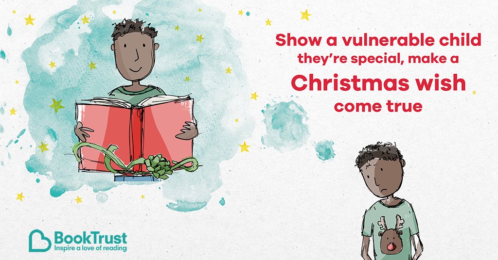 You could brighten up Christmas for a child who is vulnerable or in care this year. Your £10 donations could help us send them a #FestiveBookParcel to make them feel special ❤️ 

Find out more and donate here: booktrust.org.uk/xmas
