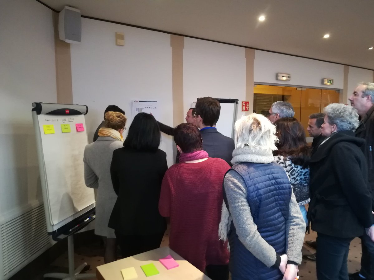 anap_sante's tweet photo. [#cercleOSH] Les échanges reprennent cet après midi ! Age, RUM, provenance/destination du #patient... Christine Kiener &amp; Thierry Mulsant @anap_sante testent 1 nouvel outil d’analyse des durées de séjour #clinique pour ajuster la prise en charge. Avec Hiep Ngo &amp; Fabien Guinefoleau https://t.co/whOcFl1mXD
