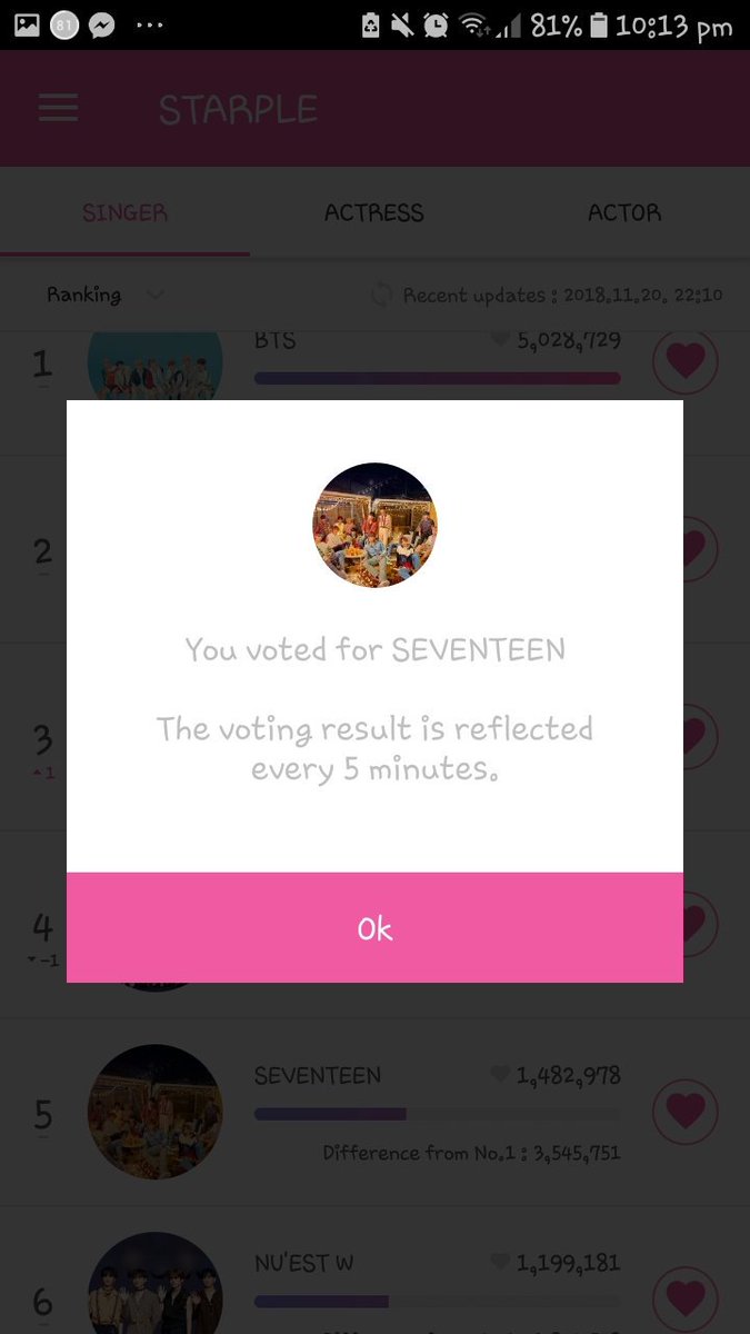 woongraeprints's tweet photo. Dropped my saved votes~~~
DROP YOURS NOW! WE ONLY HAVE TILL 11:59 KST
#SEVENTEEN #STARPLE #VOTESEVENTEEN @pledis_17 https://t.co/UD9uV3xRhU
