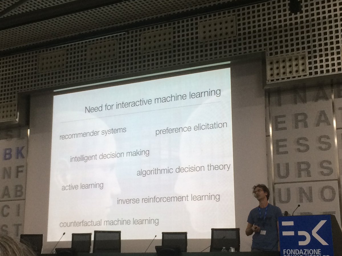 Lots of ongoing research in interactive ML #AIXIA2018