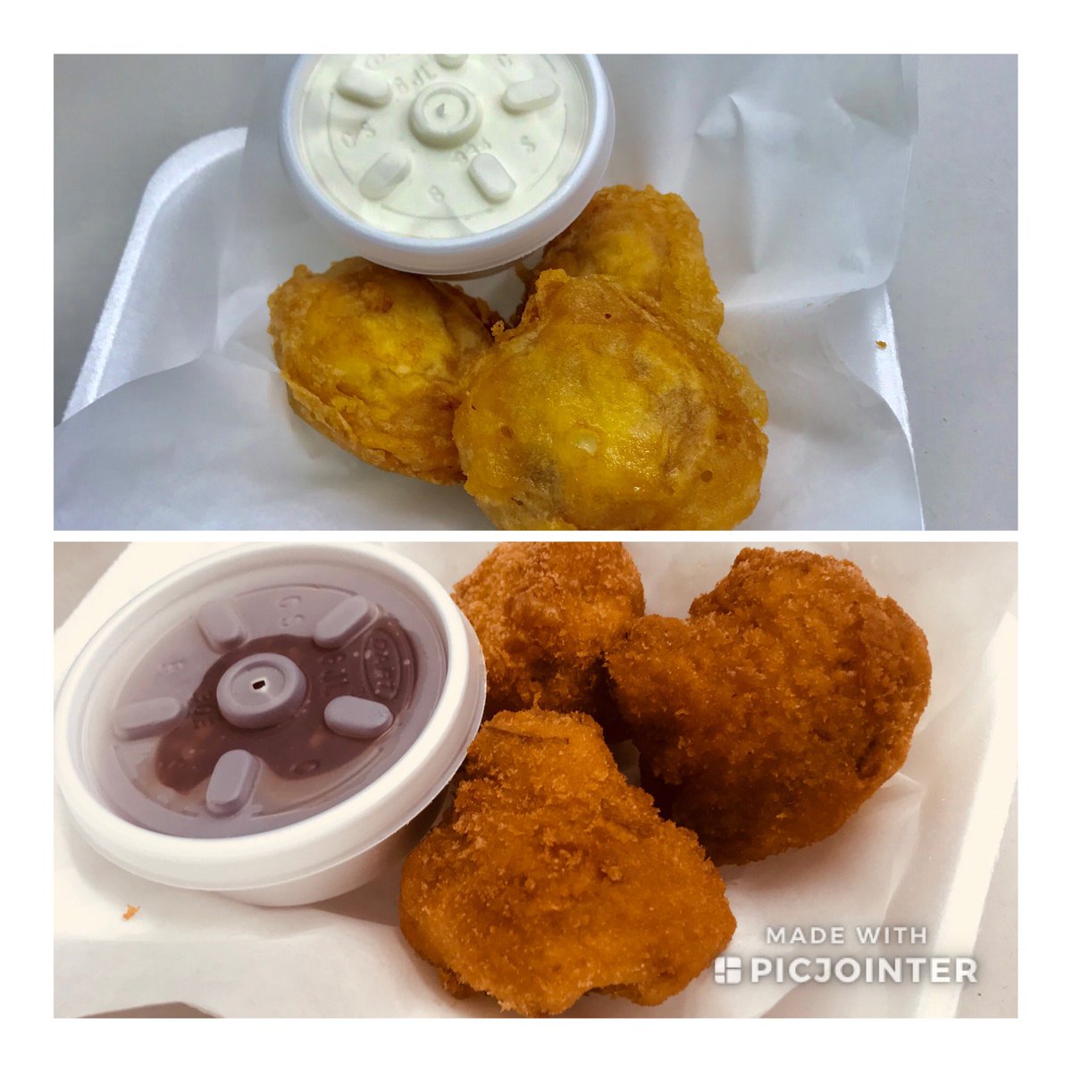 BYRNESCHIPPY's tweet image. #Byrnes #Battered or #Breaded Mushrooms with your choice of dip #Sweetchilli #Garlic #BBQ #Hotchilli #Mayo