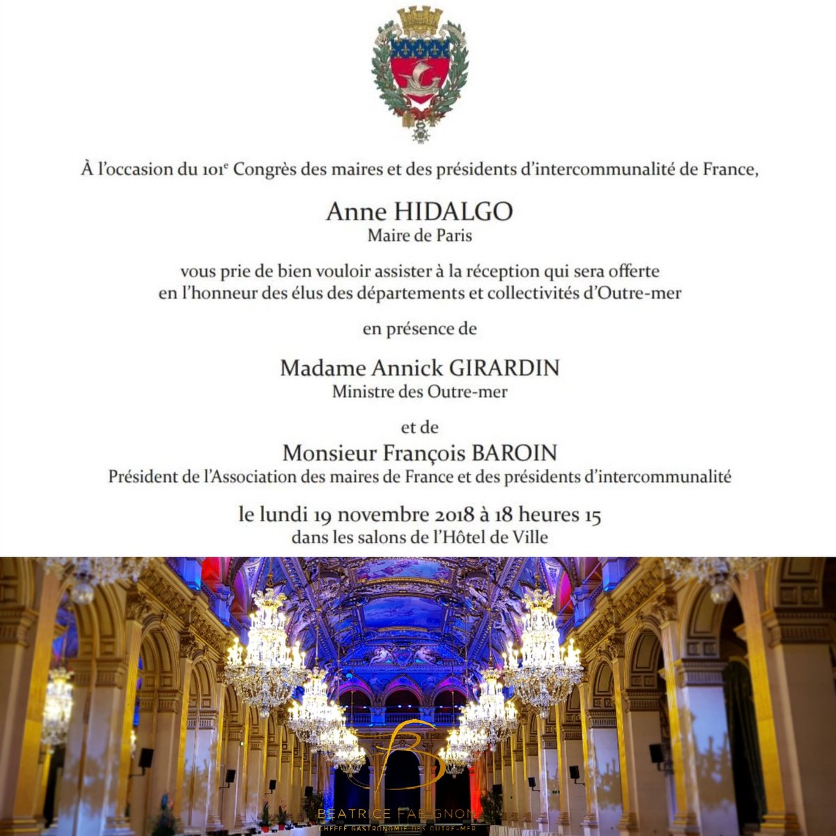 BFabignon's tweet photo. Lundi 19 novembre 2018, un petit tour à la réception pour les élus des départements et collectivités des Outre-mer. #Paris #outremer #mdf18 #Maires #Innovationoutremer #entrepreneur #béatricefabignon #Caraïbe #Caribbean #cheflife https://t.co/bE57nSQ91m