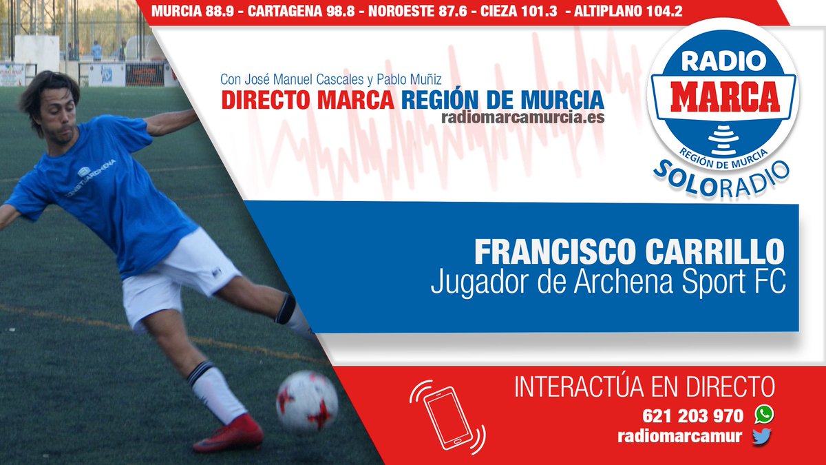 MurciaDeportivo's tweet photo. 🔴 https://t.co/wFDllHXsmw      

🎙Francisco Carrillo, jugador de @ArchenaSport:"No me cabe duda que salvaremos la categoría y estaremos a mitad de tabla".
 
📻 #DirectoMarcaRM https://t.co/GJ30SVMYOM