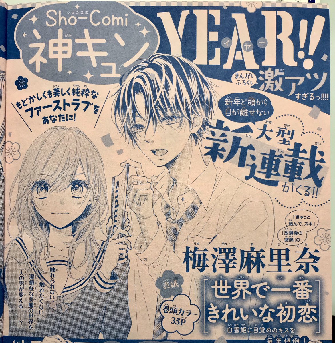 【宣伝】12/5発売のSho-Comi1号から新連載始まります!また本誌が発売したら呟きますが、どうぞ宜しくお願い致しますヽ(;▽;) 