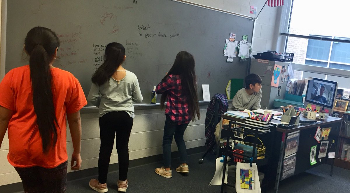 c_laprad's tweet photo. Want them to practice authentic English? Give them authentic experiences! These kids are so excited to connect with their high school digital pen pals each week. They’re communicating, building relationships and confidence, practicing English, and so much more! @MVESEagles https://t.co/1Bbl4gNM4c