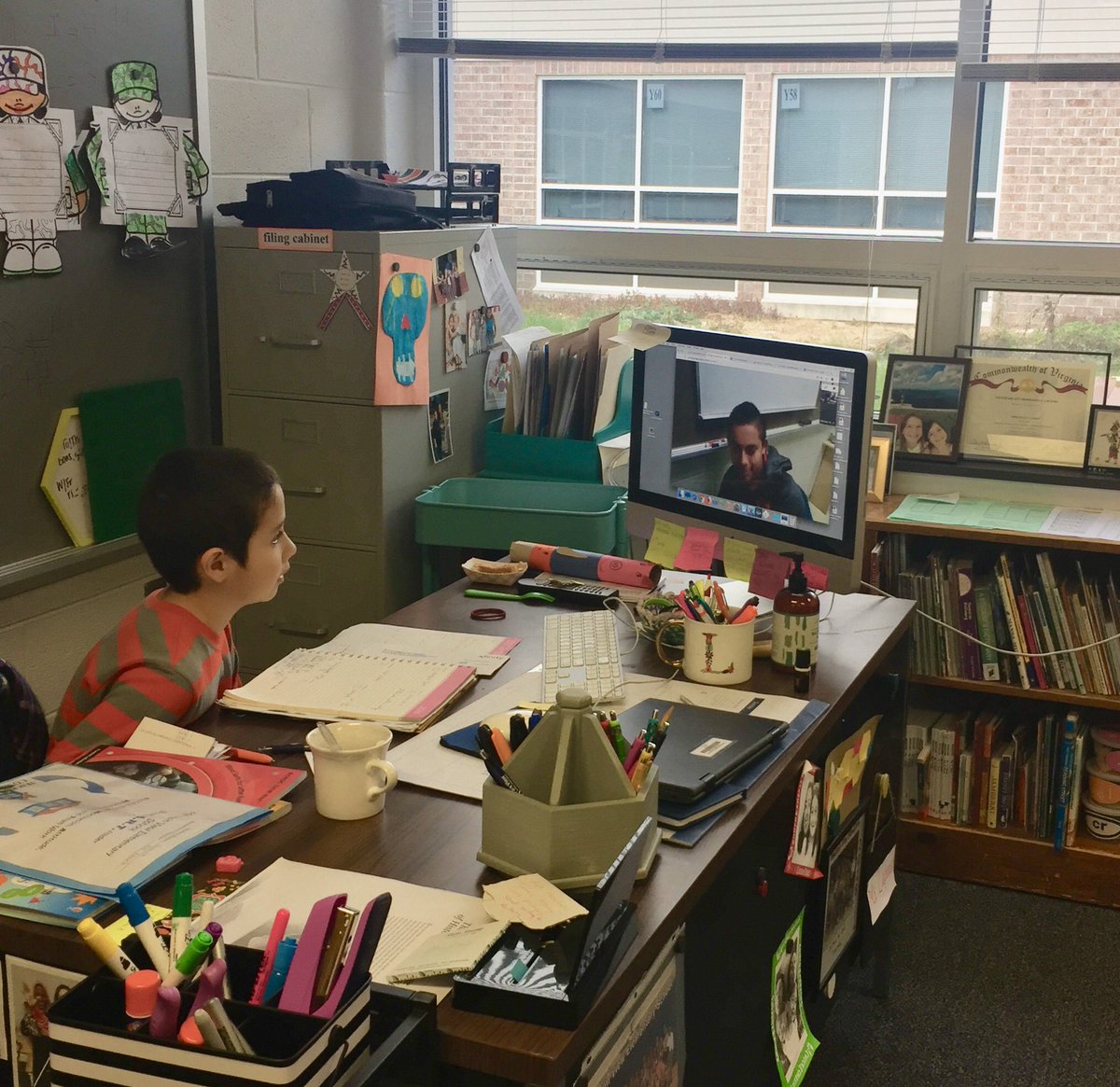 c_laprad's tweet photo. Want them to practice authentic English? Give them authentic experiences! These kids are so excited to connect with their high school digital pen pals each week. They’re communicating, building relationships and confidence, practicing English, and so much more! @MVESEagles https://t.co/1Bbl4gNM4c