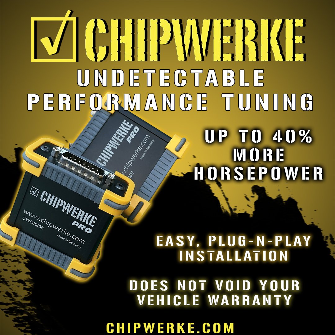 ChipWerke's tweet photo. Optimize the power output of your #engine with a plug-n-play #Chipwerke tuner. Upgrade the horsepower and torque of your #vehicle in just minutes without voiding your factory warranty.
Visit https://t.co/8NhVYxy8ZS for more information
#driving #chiptuning #fastcars #aftermarket https://t.co/zrwhZZANCw
