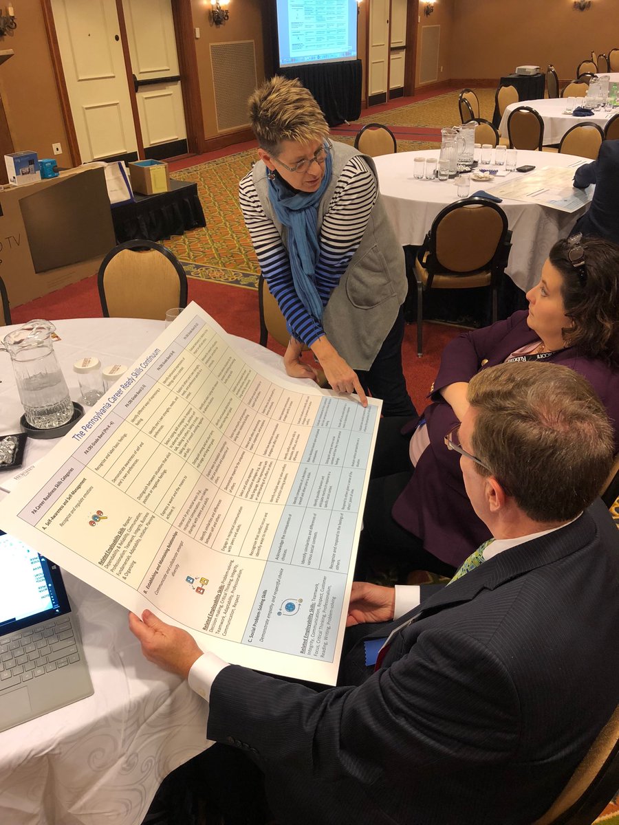 nstulak's tweet photo. Digging into Career Ready Skills at #PASCD2018 @PASCD @DMayersPASCD @BarbDavis2311 @mulroy54 https://t.co/Aom90zdBIT