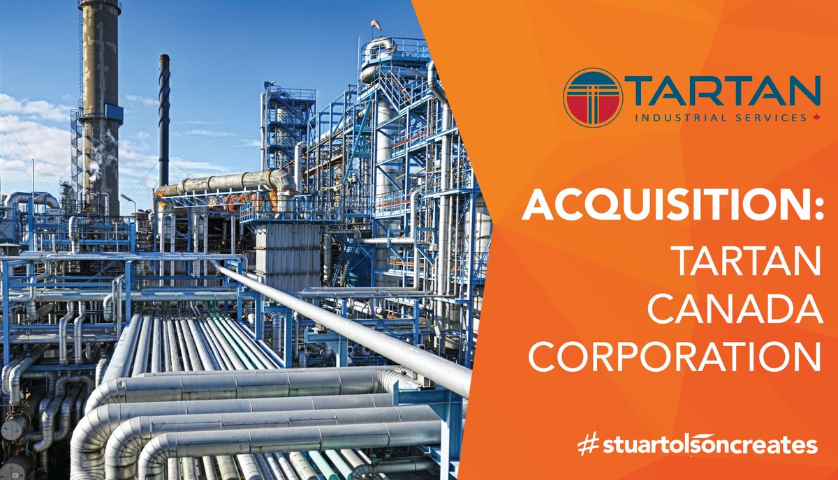 TartanInd's tweet photo. Stuart Olson has successfully completed the acquisition of Tartan Canada Corporation (@TartanInd). We are thrilled to welcome Tartan to the Stuart Olson family, and look forward to our expanded presence in the industrial market. More: https://t.co/Etit2mdcc2 and @StuartOlsonInc. https://t.co/OvxbaP8jmS