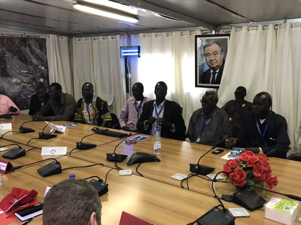 ChrisTrott's tweet photo. In #Abyei today with @UNISFA_1. Really interesting discussion with leaders of the Ngok Dinka this afternoon. Political progress needs to be made. Encouraged them to continue looking for a viable way forward. https://t.co/AcFHzBl8Av
