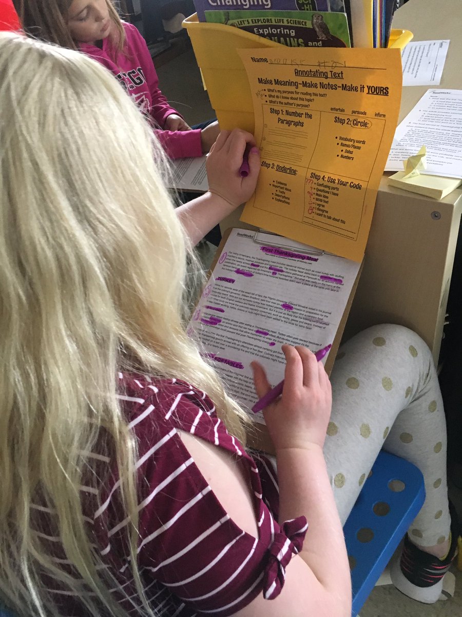 Ms_Nordlie's tweet photo. Marking up our Thanksgiving text 🦃 🍁 #closereaders #happythanksgivng #mnschampions #4thgrade https://t.co/QNNm0rb5gz