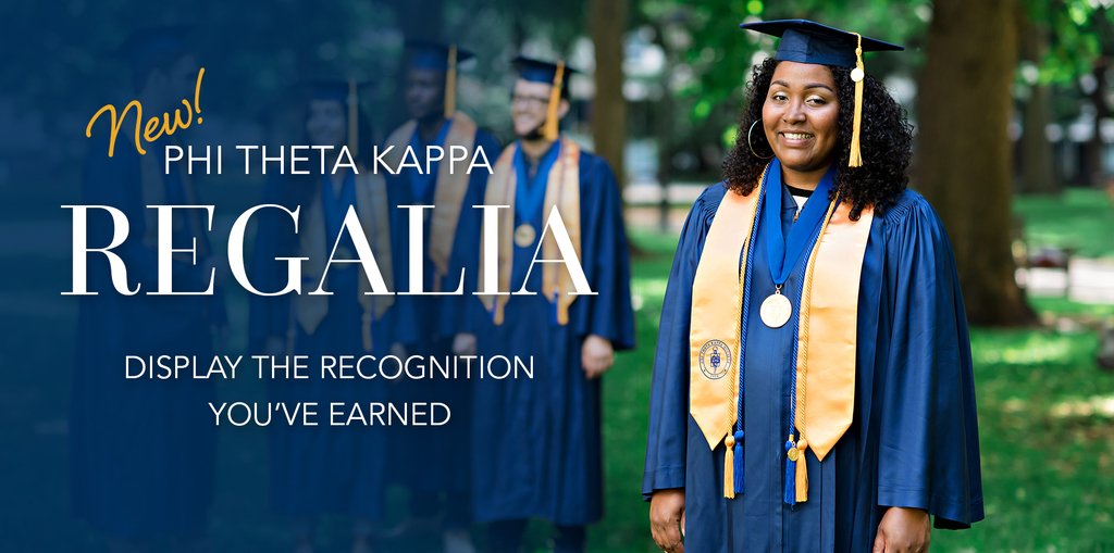 wagon Vaderlijk bubbel Phi Theta Kappa Honor Society on Twitter: "This could be 🌟YOU!🌟 Stand out  from the crowd at your graduation with our new graduation regalia! #JoinPTK  and shop today &gt;&gt; https://t.co/VJ6iXVQAFx https://t.co/S05RIl4lk1" /