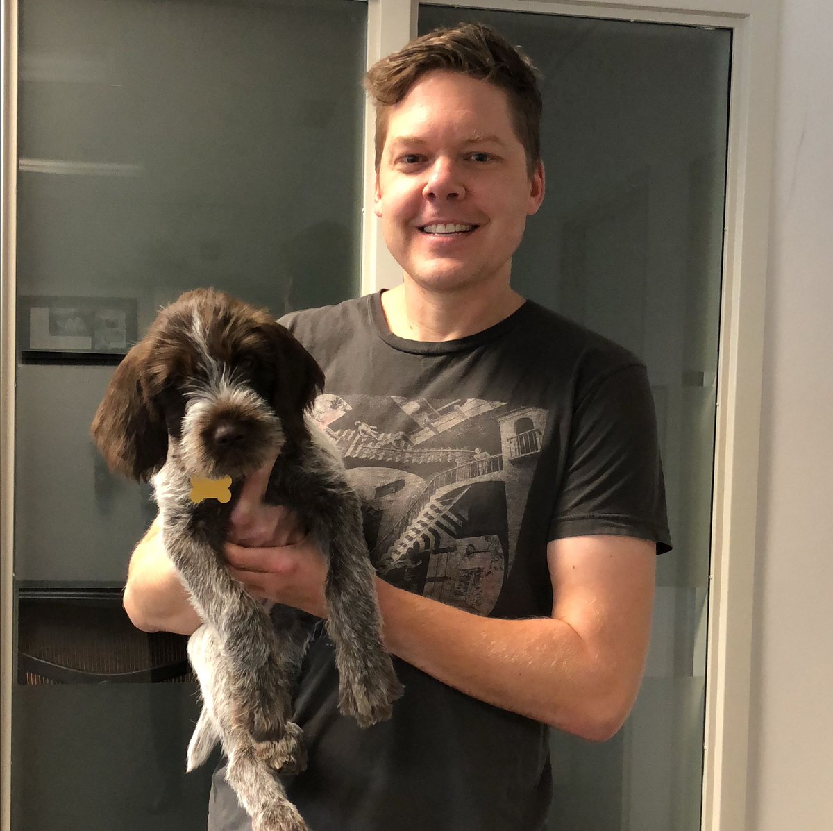 ChampionPetfood's tweet photo. Puppy Alert! Erik, our Director of Strategic Analysis, just welcomed beautiful 9-week-old Scout, a Wirehaired Pointing Griffon, to the family! Scout is already an ACANA lover and we can’t wait to see her grow up. Welcome to the Champion family, Scout! #ACANA #FunatCPF https://t.co/Mna4aINQ59