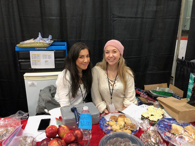 Thanks for the sweets, Jasmine and Kristin! General Chem TAs and Nutrition students at the Acadia Craft Expo. <a href="/AcadiaNutrition/">Acadia Nutrition</a> <a href="/acadiastudents/">Acadia Students’ Union</a>