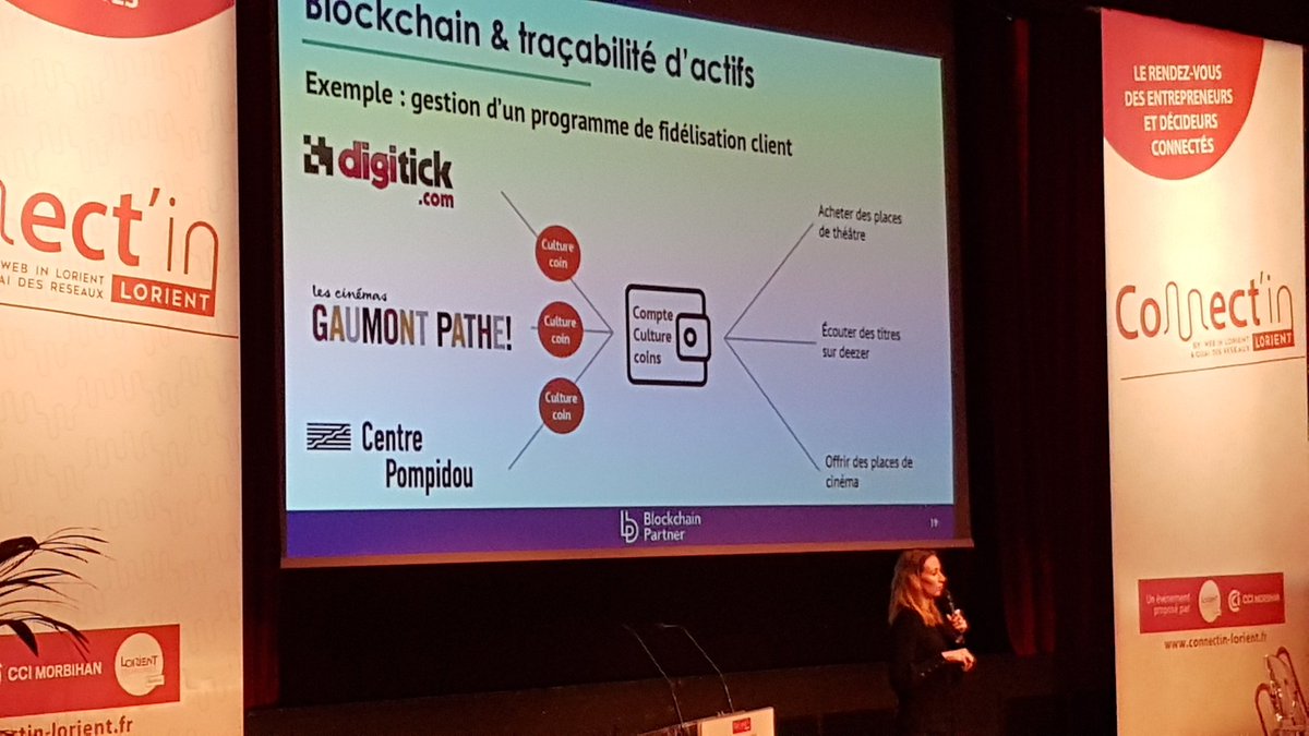 La #blockchain expliquée par Claire Balva
Cas d'usage pour les entreprises :
👉 Registre de données électroniques certifiées 
👉  certification des attestations d'assurance, des diplômes, des titres de propriétés 
👉 gestion d'un programme de fidélisation client 
...#Connectin18