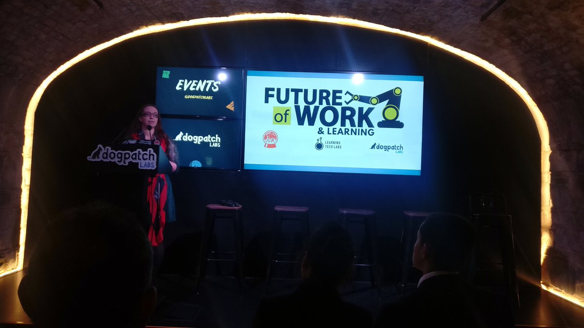 StaceyConnolly_'s tweet image. Our facilitator for The Future of Work & Learning, @AmyMKeith of @VersariPartners and @LearningTechLab introducing the first speaker of the night, @CelineAdaptas
#StartupWeekDub