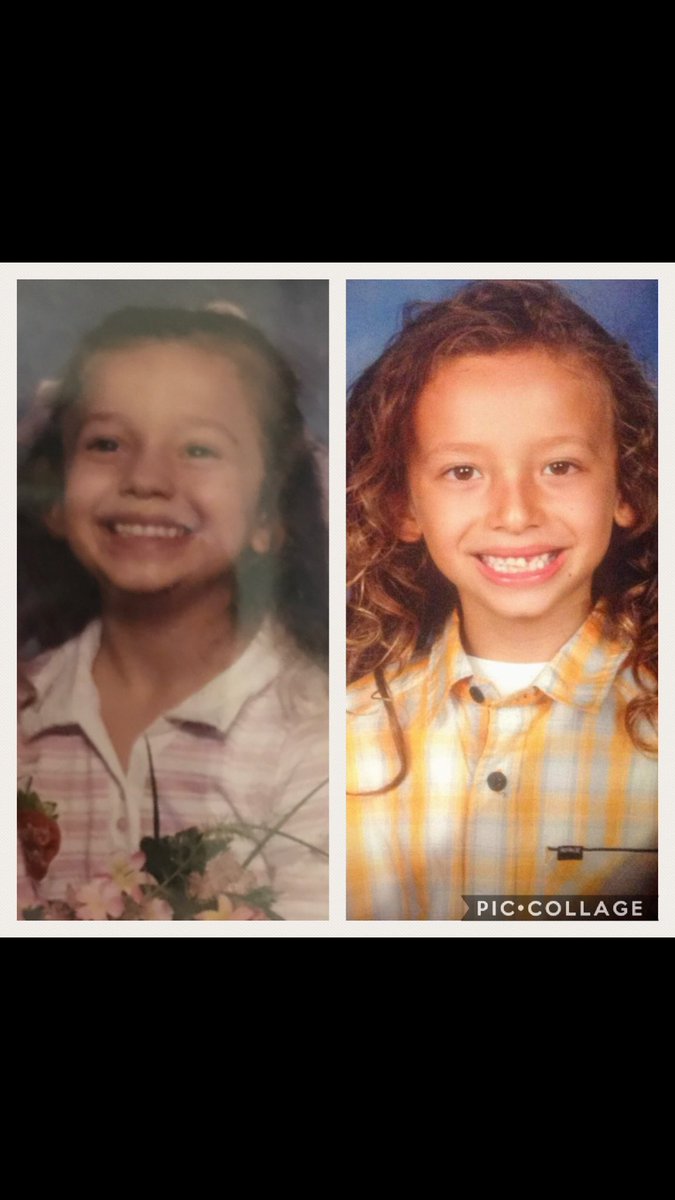 lanham_sl's tweet photo. Left: a picture of me when I was 6
Right: a picture of a boy in my nephew’s class https://t.co/YTv5ETXdcr