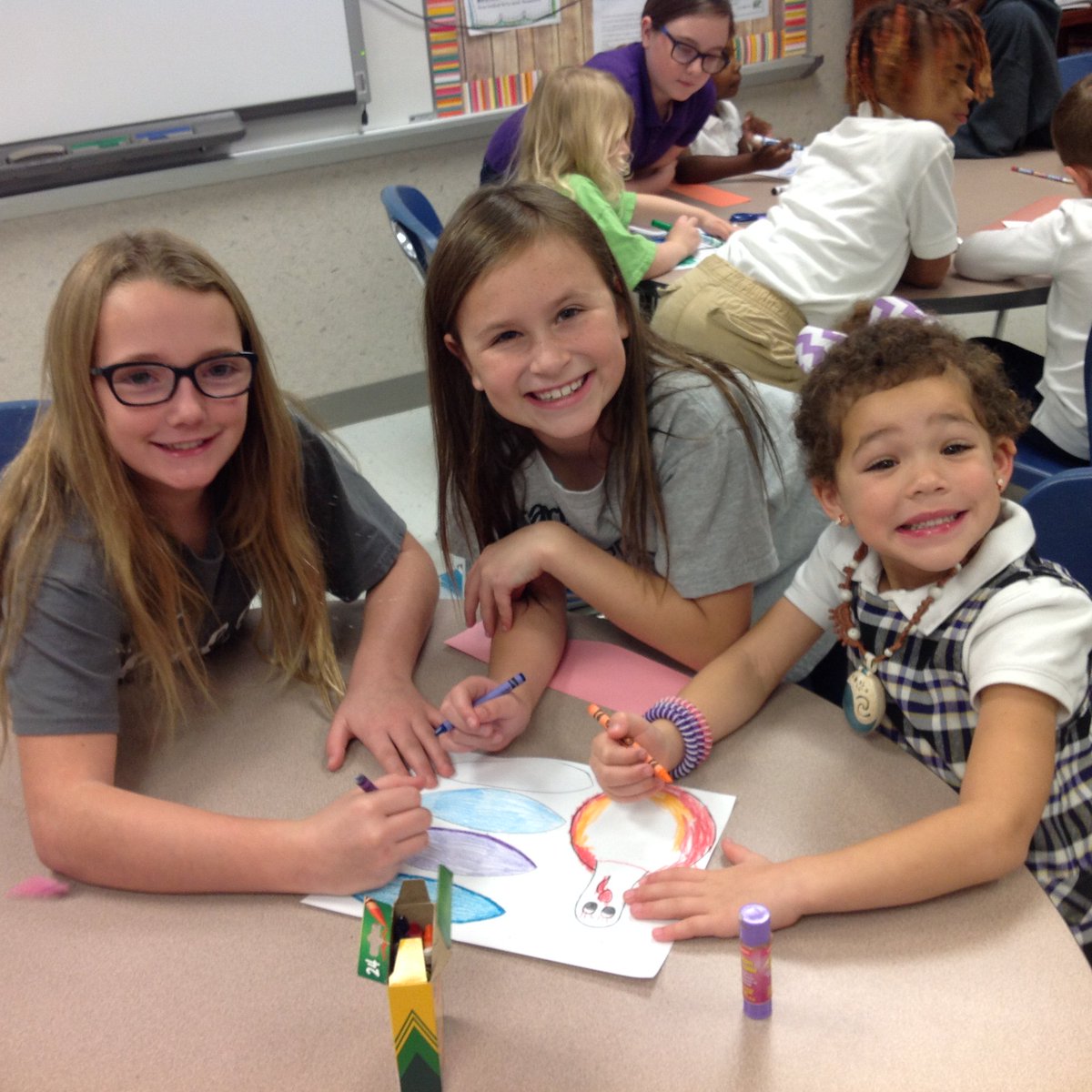 SarahFarmerPreK's tweet photo. My Pre-K students are thankful for their big buddies and I am thankful for my Pre-K students! @FarmerDragons @JCPSEARLY https://t.co/kO9QcIKdwF