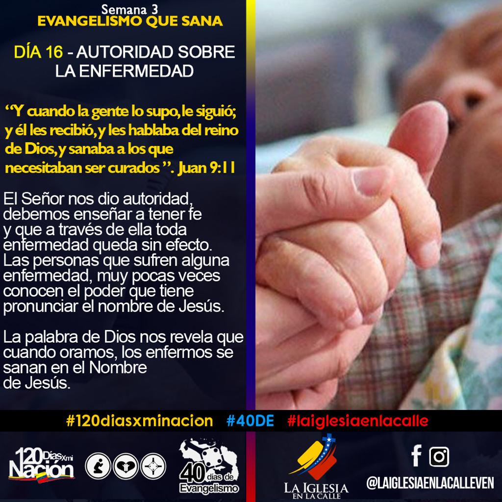 moviuc's tweet photo. Día 12 de los 40 #DiasdeEvangelismo
AUTORIDAD SOBRE LA ENFERMEDAD.
“Y cuando la gente lo supo, le siguió; y él les recibió, y les hablaba del reino de Dios, y sanaba a los que necesitaban ser curados” Juan 9:11
#40DE #120DiasXmiNacion #LaIglesiaenLaCalle https://t.co/6VXJuW11xx