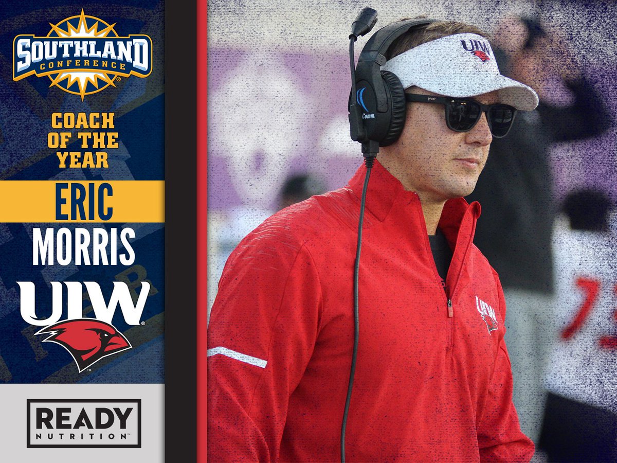 SouthlandSports's tweet photo. FB: @UIWFootball
head coach Eric Morris named 2018 Southland Conference Coach of the Year. #SouthlandStrong

RELEASE: https://t.co/6xKvGla0MP https://t.co/a8S5sWEV8e
