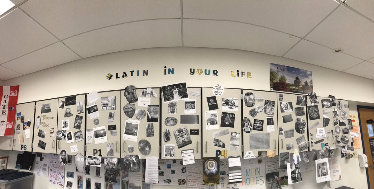 Bison_Caeruleus's tweet photo. Latin is NOT dead!!!!!! Shaker Latin proves Latin is THRIVING with our #LatinInYourLife display! Students have been finding evidence of the Classical world in their own interests and community!!!!!! 🤩🏺🐂 https://t.co/nyVu3uwsZm