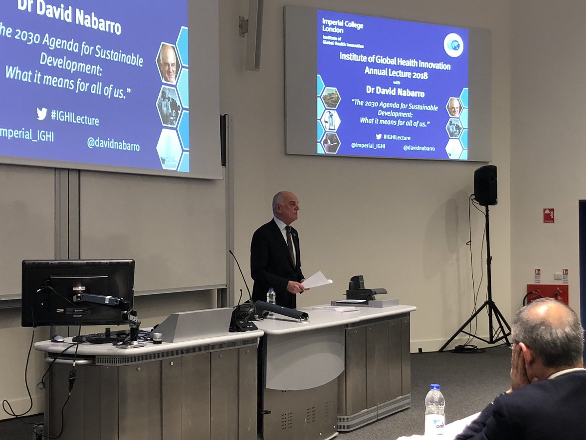 Imperial_IGHI's tweet photo. ‘We all need to be able whether we’re young or old senior or junior...We need to work with living systems to mobilise future generations’ - @davidnabarro #IGHILecture https://t.co/XIhNVZssQa