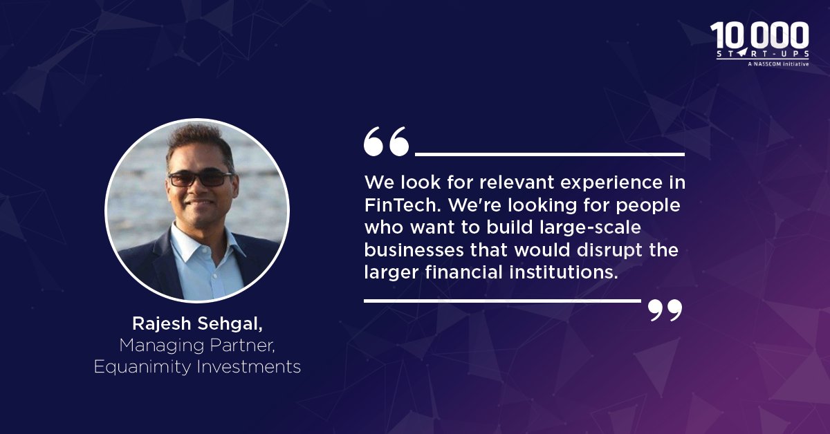 nasscomstartups's tweet photo. Rajesh Sehgal, Managing Partner, Equanimity Investments was part of our #IndiaFinTechDay2018 that was held in Mumbai in the month of September. He was part of a #PanelDiscussion on #investment lifecycle. Here’s what he shared during the discussion. https://t.co/XbkBiuILmK