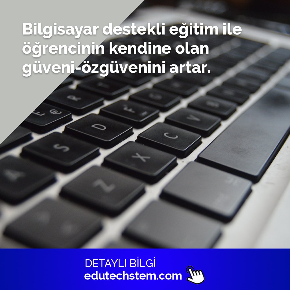 edutechstem's tweet photo. Bilgisayar destekli eğitim ile öğrencinin kendine olan güveni-özgüveni artar.

#bilgisayarmühendisliği #bilgisayar #eğitim https://t.co/fXDJ8IQq1L