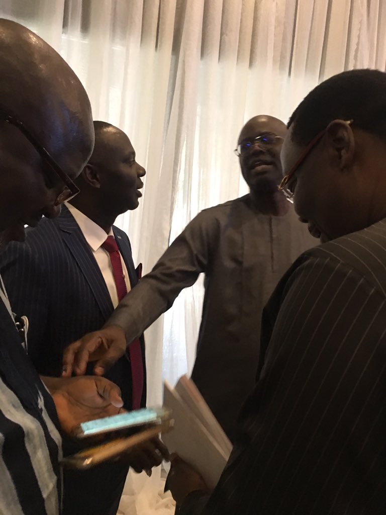 YarKafanchan's tweet image. Made it to Transcorp in time to catch @GEJonathan’s Book Launch. #MyTransitionHours 
Here with  @officialKolaO, Kassim Afegbua, Segun Adeniyi etc etc