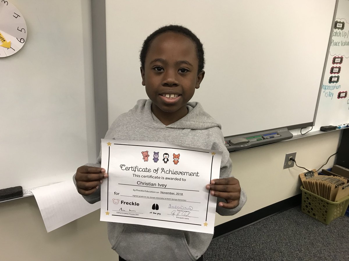 NSECrickets's tweet photo. Congratulations to this hard working student for the highest growth in Freckle so far! @3amdavisβs third grader should be so proud! Keep it up!! #frecklemath https://t.co/fxGUWPKUR3