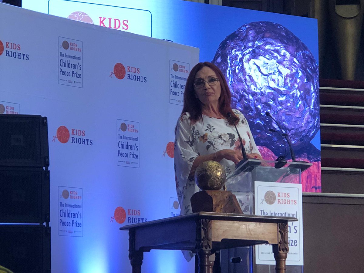 Gail Johnson, foster mother to Nkosi Johnson: 'To this year’s finalists - congratulations for being here and thank you for taking on the challenge to make the world a better place.'