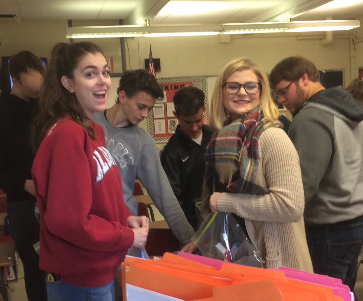 nwhscte's tweet photo. Honors marketing students at Northwest make kits for the homeless as a community service project https://t.co/3e60fvzvLv
