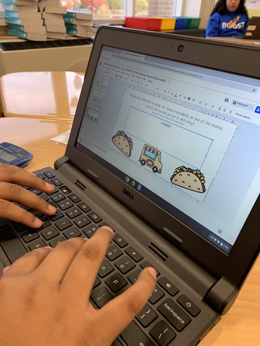 heyitsdunston's tweet photo. Better Buy Taco Tuesday using drop & drag activity! Ss are using google slides to complete assignment and submitting through Google Classroom! #unitprices #ratios #review @BrogdenMiddle @DurhamPublicSch @pmubenga https://t.co/9jqoFQMZ1U