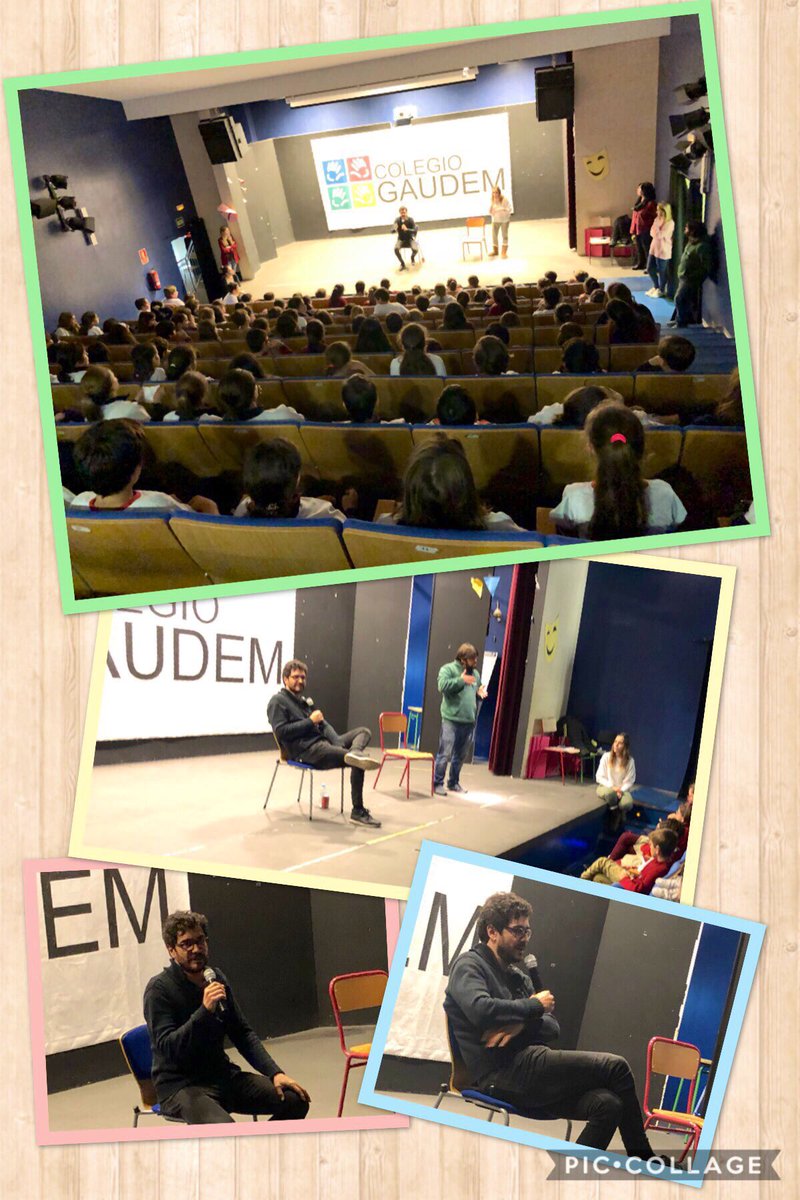 ColegioGaudem's tweet photo. Hoy, el alumnado de 5º y 6º ha recibido la visita del actor @josemanuelseda que les ha contado su experiencia en el mundo del cine, del teatro y de la televisión para que puedan seguir conociendo detalles de su #proyectocine. ¡Muchas gracias, nos ha encantado conocerte! https://t.co/WRriREArmu