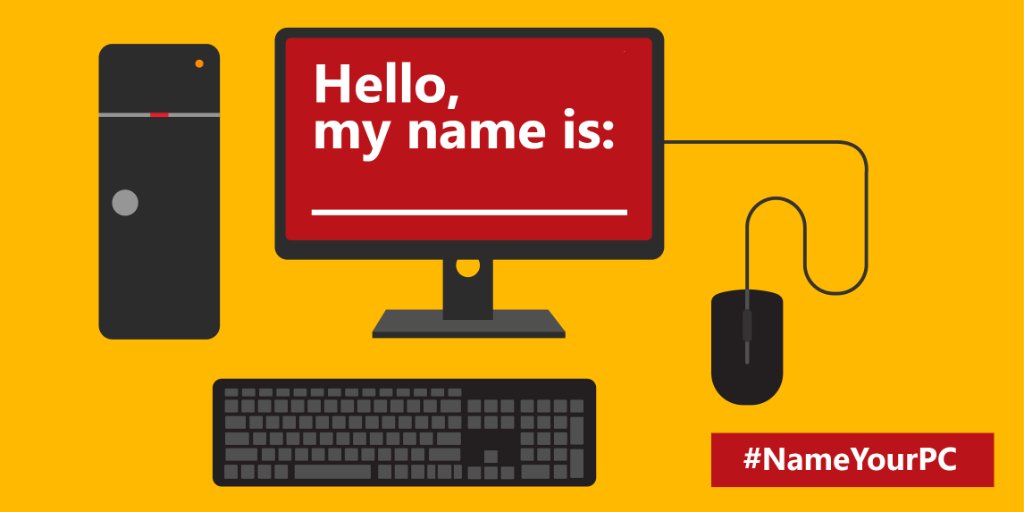 ClientHubApp's tweet photo. Apparently today is #NameYourPC Day. Machines sure are becoming more like humans aren’t they? 😅 https://t.co/nYz1OOKCbC