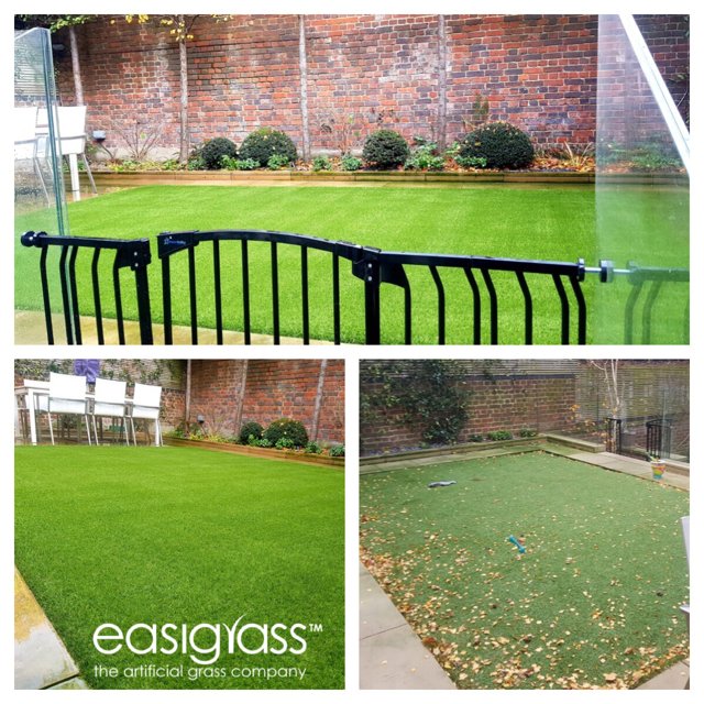 EasigrassDevon's tweet photo. This garden already had artificial grass but this was not Easigrass!The existing grass was dull and flat but by introducing our beautiful Belgravia grass we have given this garden amazing colour and texture which will last for years to come #artificialgrass #transformationtuesday https://t.co/y1sUnRAZjS