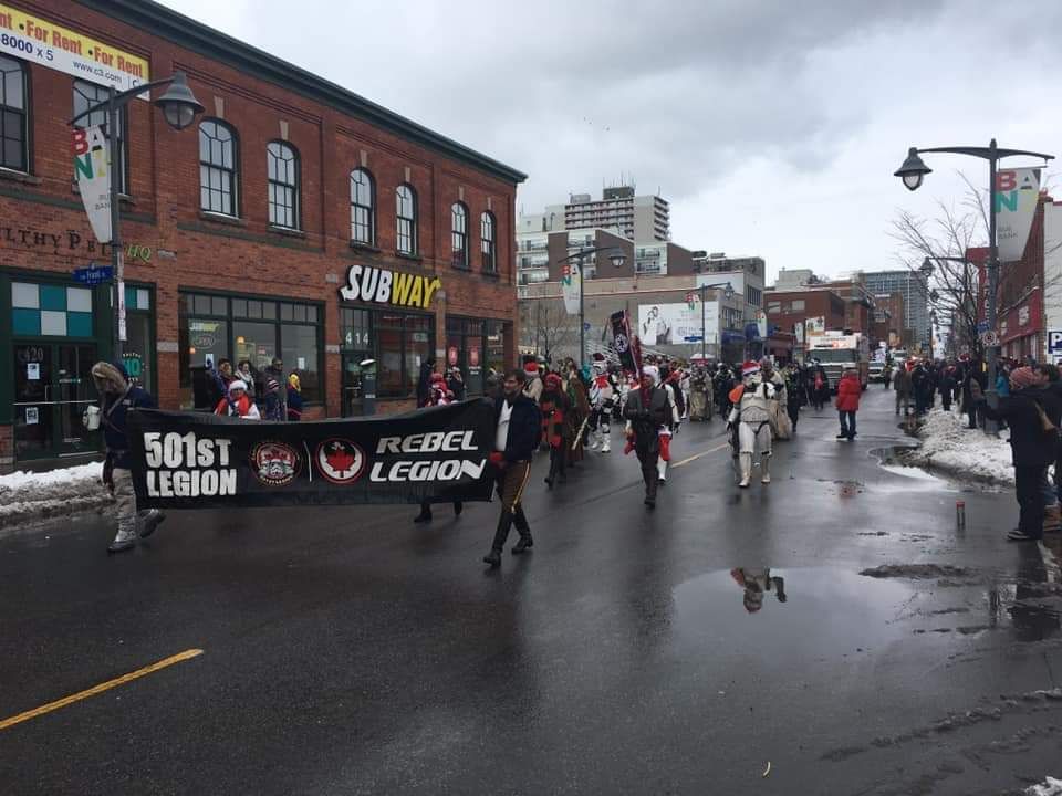 CCG501st's tweet photo. The snow came just in time for the @HSTP_Ottawa, and so did @501stLegion! Members of the @ccg501st and @rebellegion marched through downtown Ottawa on Saturday, kicking off the holiday festivities in the nation's capital!
#ccg501st #HSTP2018 https://t.co/440mIy8WEl