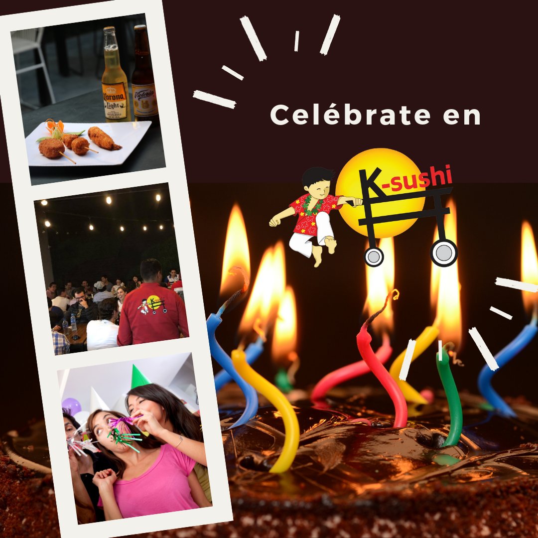 K_sushi's tweet photo. ¿Buscas un lugar increíble para festejar tu cumpleaños?
Celébralo con nosotros y disfruta de un lugar especial para ti.
Escríbenos por INBOX ;) https://t.co/QfGcyKdTMl