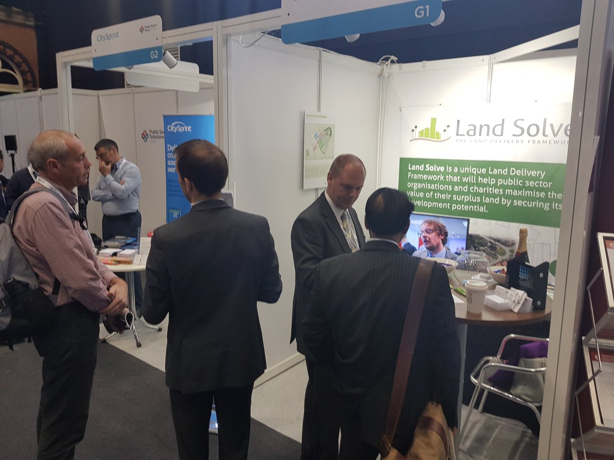 LandSolve_'s tweet photo. Busy afternoon at the #publicsectorshow if you haven't seen us already make sure you fond stand G1 #landbrokers #advisors https://t.co/797Tvei4u8