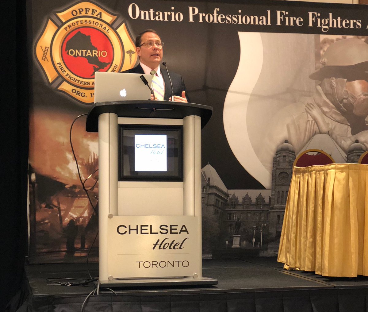 Thank you Green Party Leader <a href="/MikeSchreiner/">Mike Schreiner</a> for speaking to members <a href="/opffa/">OPFFA</a> <a href="/IAFFCanada/">IAFF Canada Fire Fighters - Pompiers AIP Canada</a> We agree that conversation with stakeholders and industry experts provide for sound policy decisions.  Evidence above ideology.