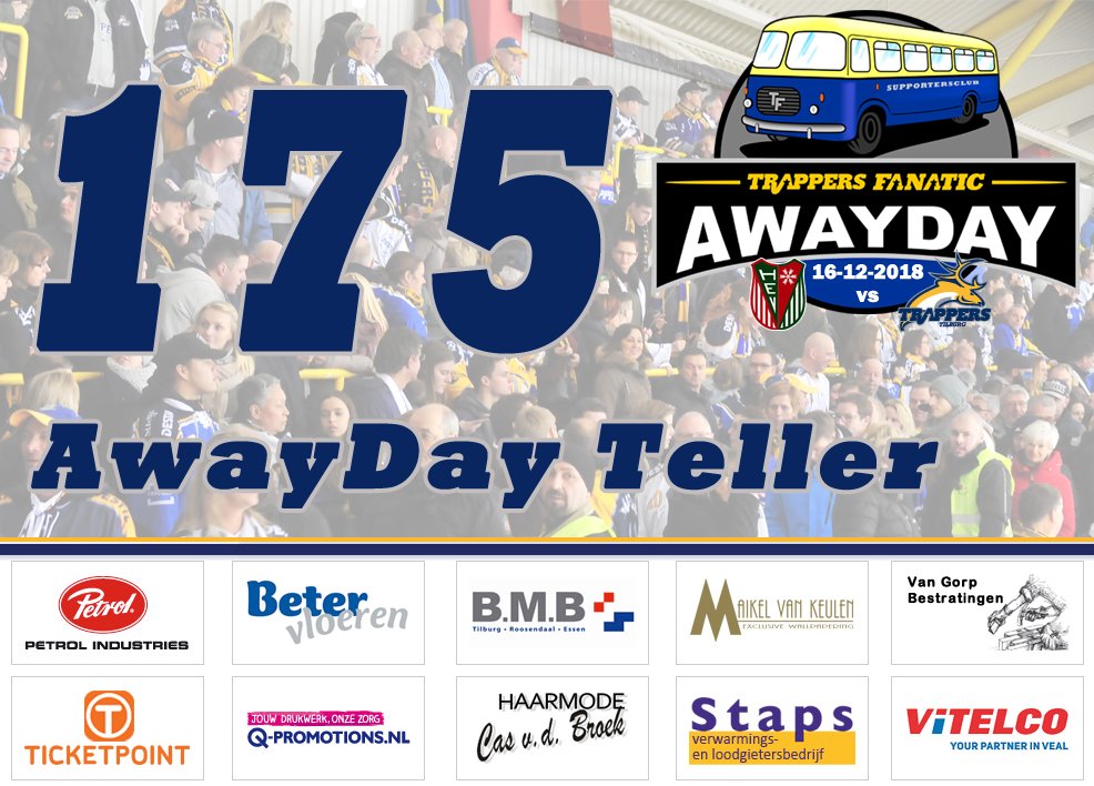 TrappersFanatic's tweet image. 🚌 De inschrijving voor de 𝑨𝒘𝒂𝒚𝑫𝒂𝒚 naar Herne loopt lekker! Na anderhalve week zitten we al op 𝟏𝟕𝟓 aanmeldingen. 💪💪

Zorg dat je er ook bij bent! De busreis incl. kaartje voor de wedstrijd kost slechts € 𝟏𝟐,𝟓𝟎 voor leden. Meer info: bit.ly/2zcKYiR